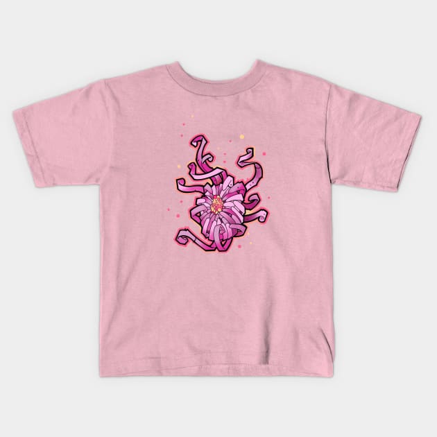 crazy pink chrysanthemum flower Kids T-Shirt by weilertsen